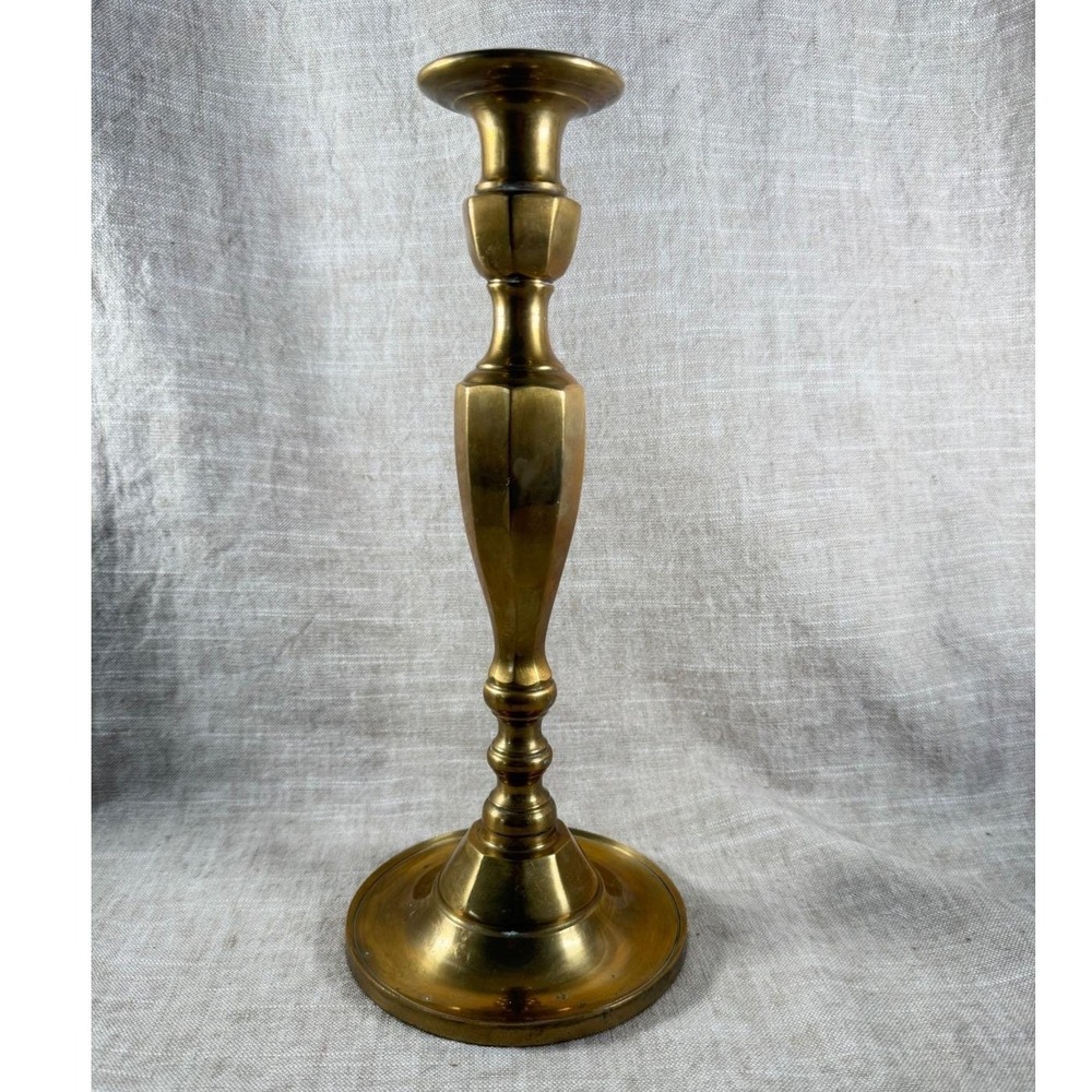 Vintage Brass Candlestick Holder Tall Taper Candle Holder Decor